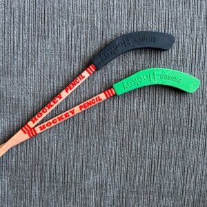 Hockey pencils with erasers